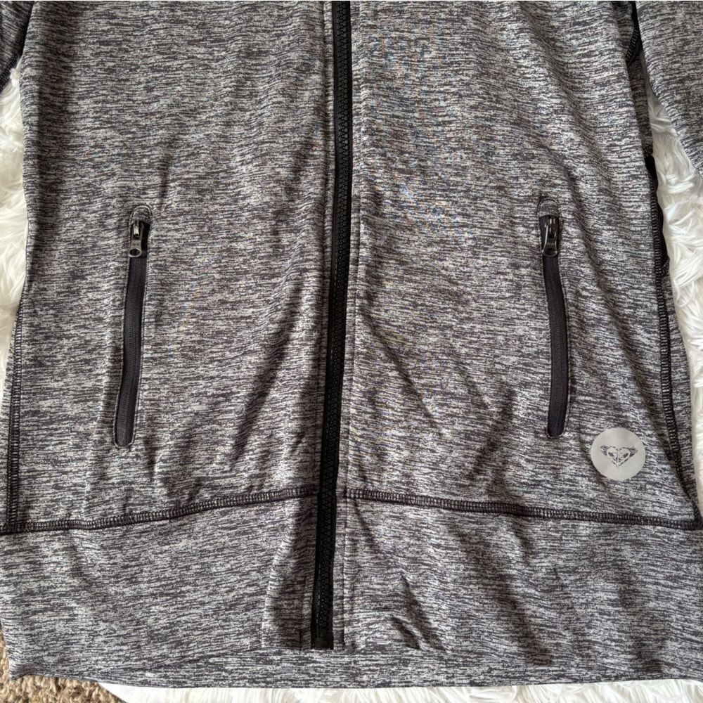 Roxy Jacket Hooded Lightweight Thin Stretchy Gray… - image 6